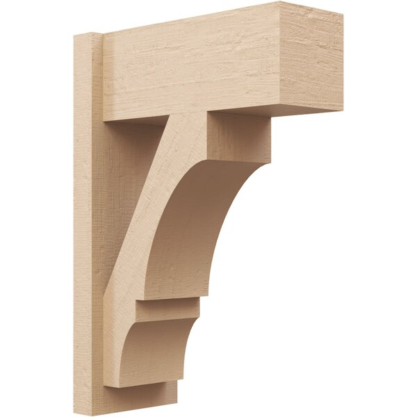 Ekena Millwork 8-in W x 18-in D x 26-in H Balboa Block Rough Cedar Woodgrain TimberThane Outlooker, Primed Tan OUTUR080X18X26BOA44RCPR - main